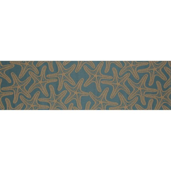 Standalone 3 x 9 ft. Plymouth Collection Starfish Flat Woven Indoor & Outdoor Area Rug Runner, Blue ST2590121